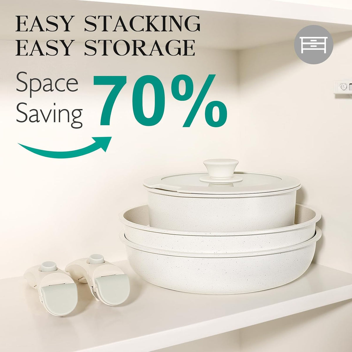 Snap Grip™ Ceramic Cookware Set