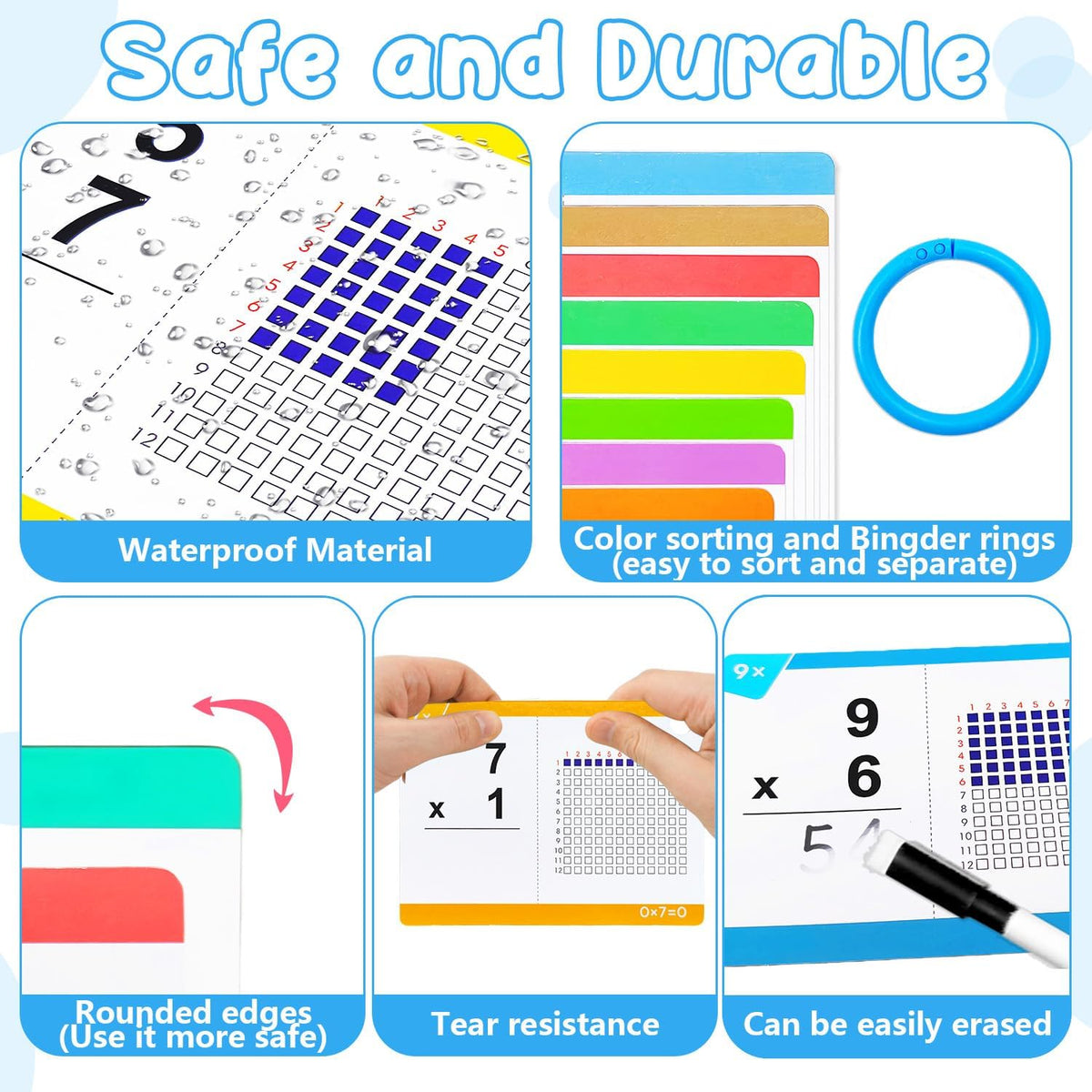 Multiplication Flash Cards (Write & Wipe) by Math Pop™