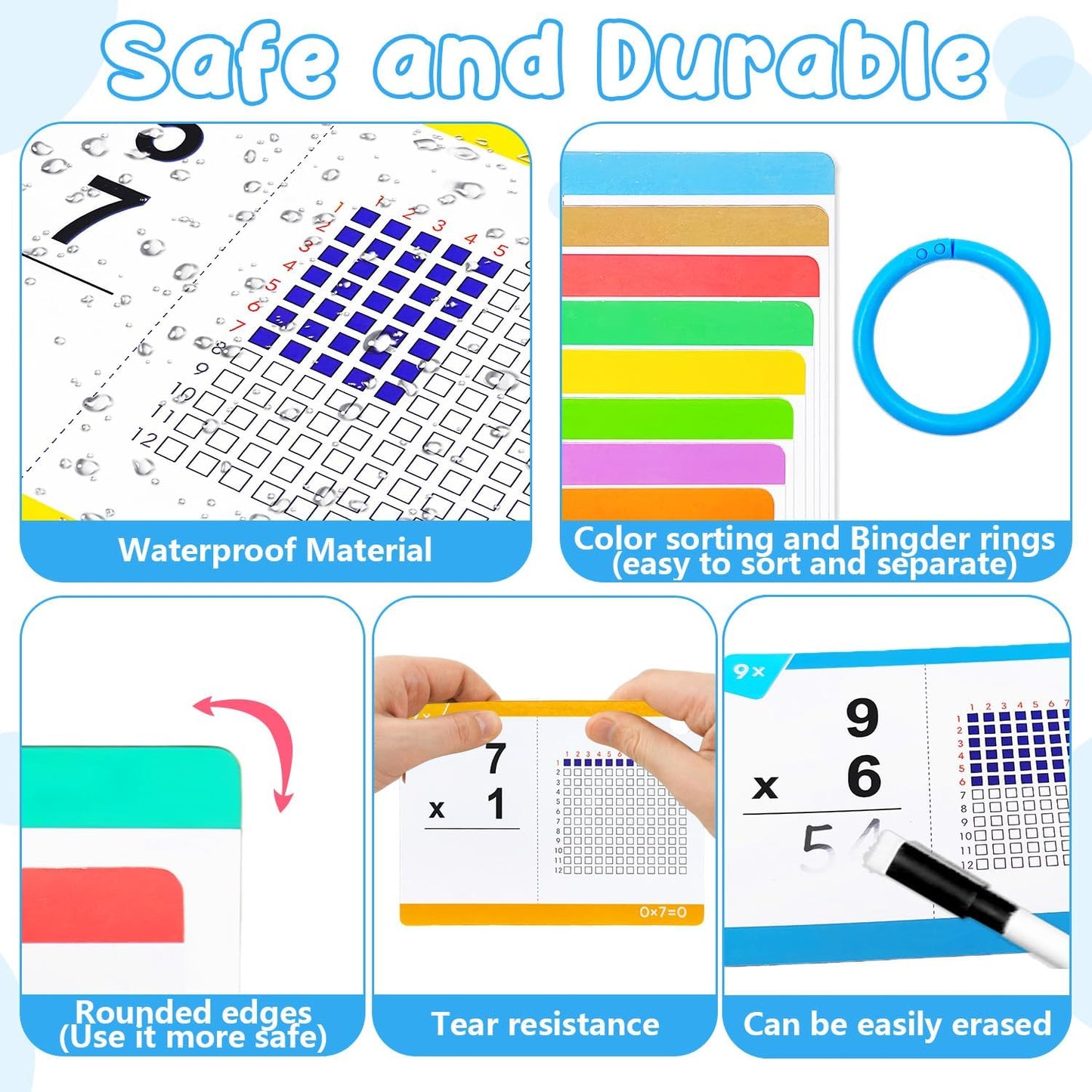 Multiplication Flash Cards (Write & Wipe) by Math Pop™