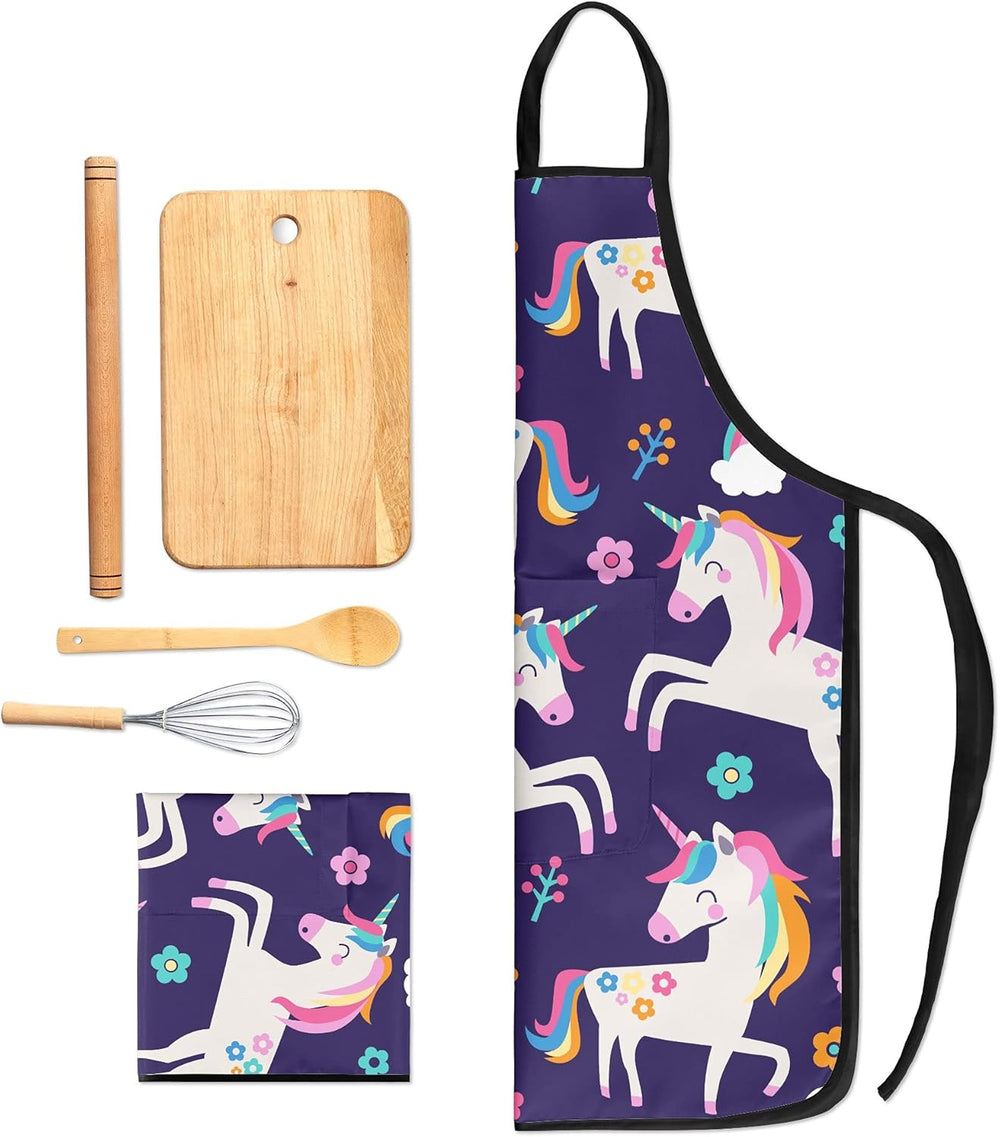 Little Animal Apron for girls boys kids cooking painting aprons art smock supplies toddler