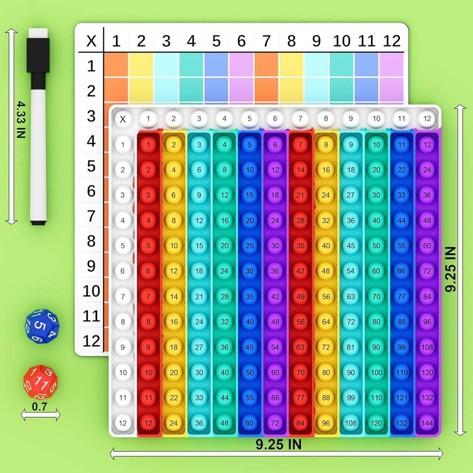 Math Pop™ Interactive 12×12 Pop-It Board