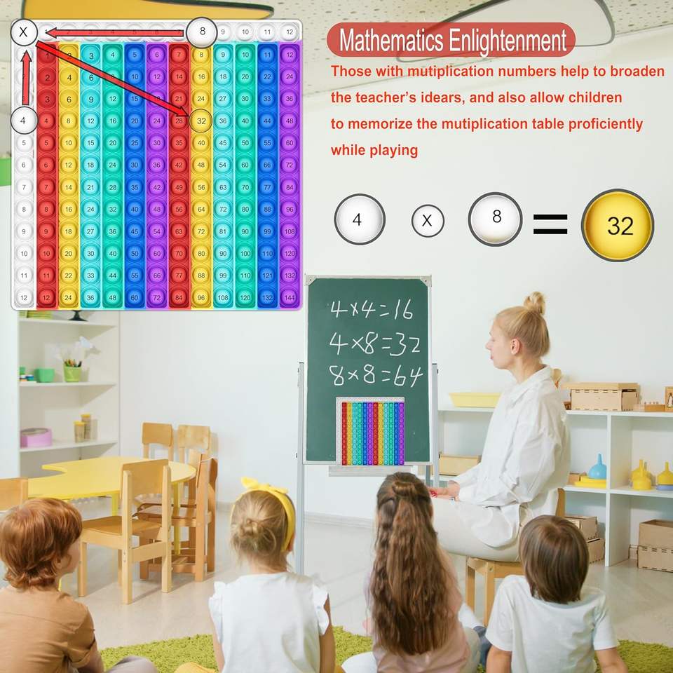 Math Pop™ Interactive 12×12 Pop-It Board