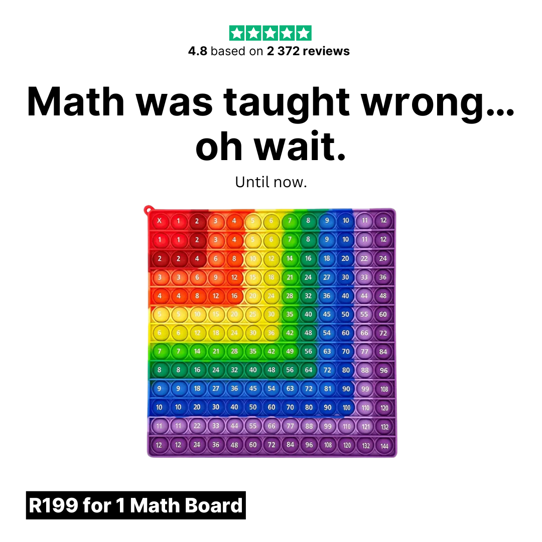 Math Pop™ Interactive 12×12 Pop-It Board